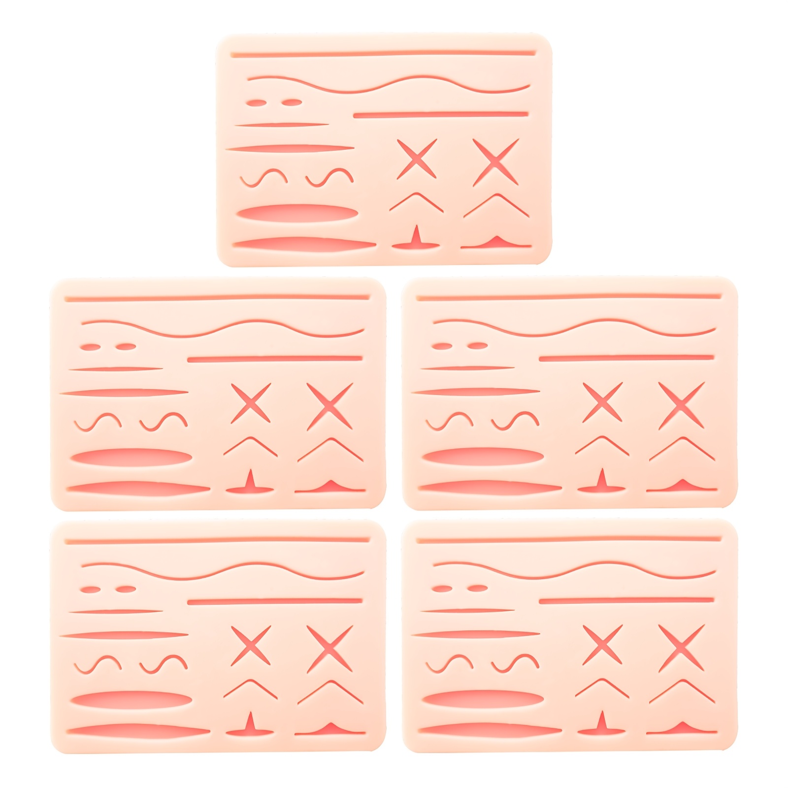 TEMU 3/5pcs Suturing, Cutting Skill Practice Module, Simulation Multi-wound Skin Model, Training Practice Model, Used For Students' Education And