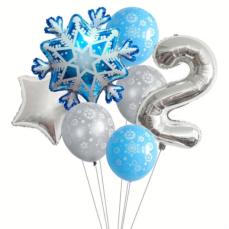 

Balloon Birthday Party Decoration Snowflake Foil Balloon Set Theme Party Decoration, Indoor And Outdoor Decoration, Party Decoration Supplies, Holiday Decoration