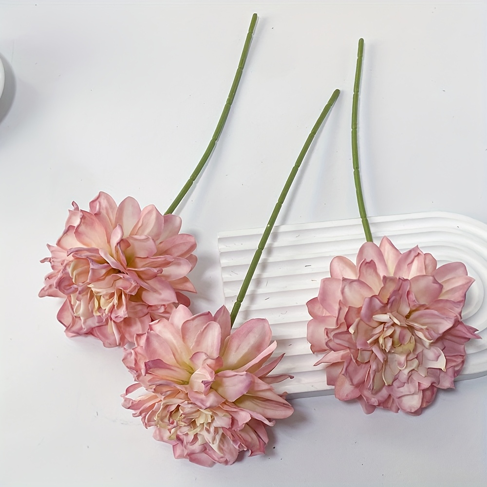 E-shop 3 Stück Künstliche Pfingstrosen Blumen, Kunst-Pfingstrosenstrauß, Blumenarrangements für Landhaus, Hochzeitstisch-Dekoration, Kunststoff-Blumen