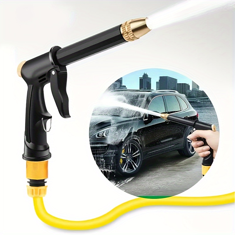 high pressure car wash hose set with telescopic spray gun durable abs resin no battery needed perfect for home garden cleaning details 8