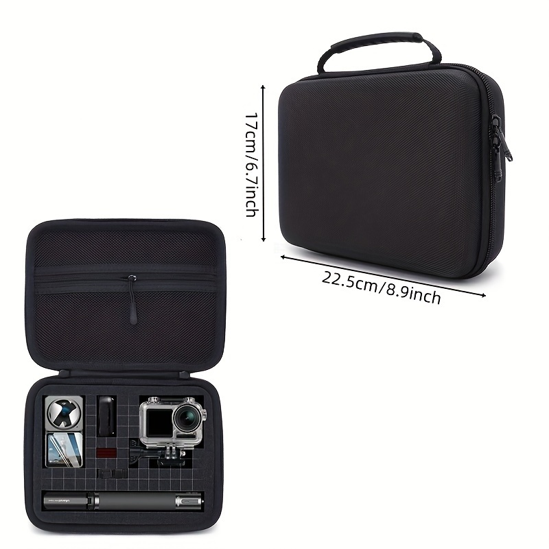TEMU Versatile Eva Storage Case For Cameras, Drones & Gaming Consoles - Portable, Organizer With Lid, Storage Bins For Home Organization