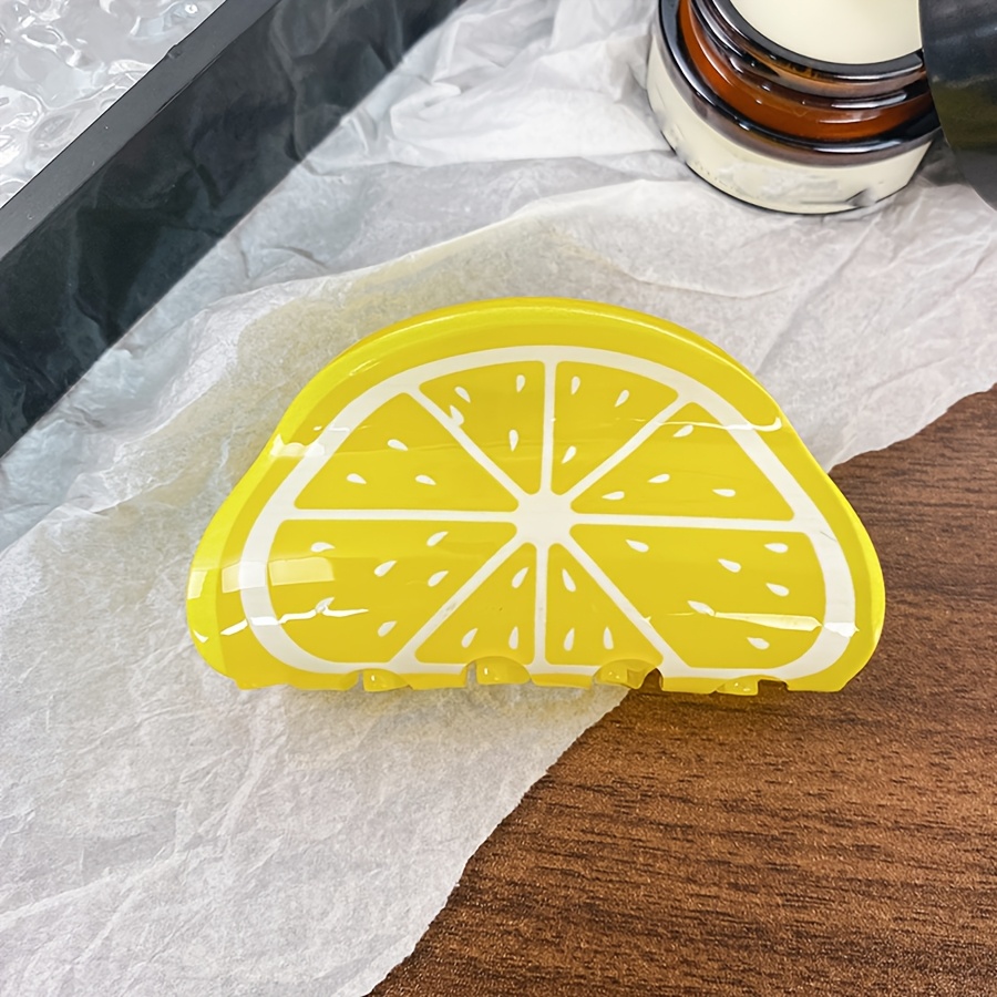 Image of Cartoon Creative Fruit Lemon Grab Clip Hair Accessory Hair Grab Back Of Head Hairpin