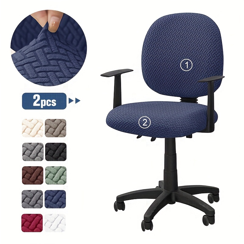 

2pcs Set Office Chair Covers - , Washable For & Use