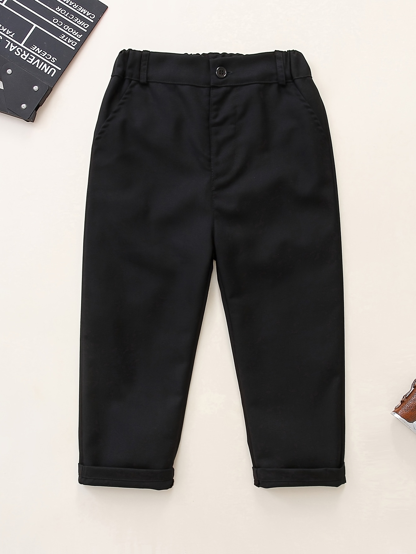 childrens black dress pants B by Brooks Brothers 38428P Boys' Dress Pants - Solid