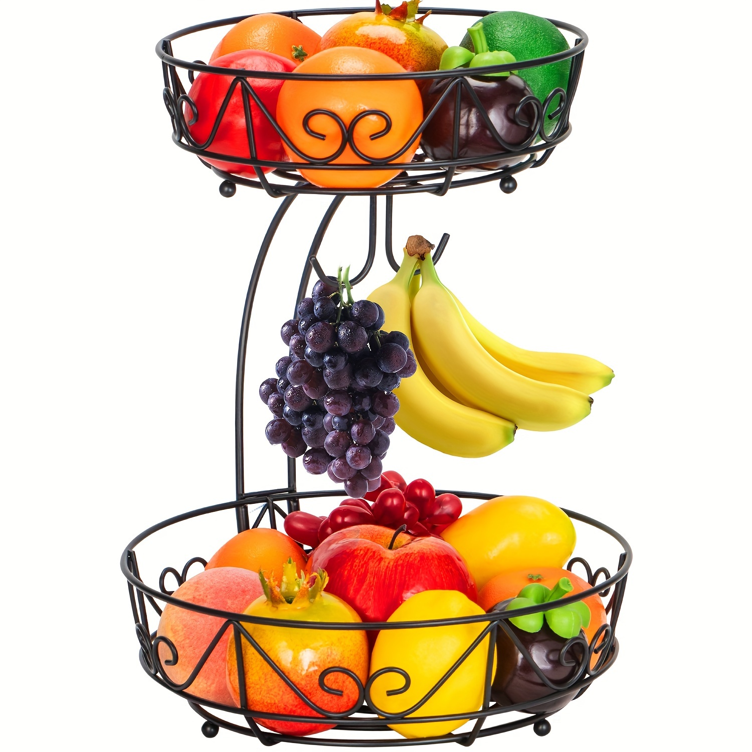 

2 2 , Countertop Bowl For Metal Fruits Stand Organizer For Veggies Produce