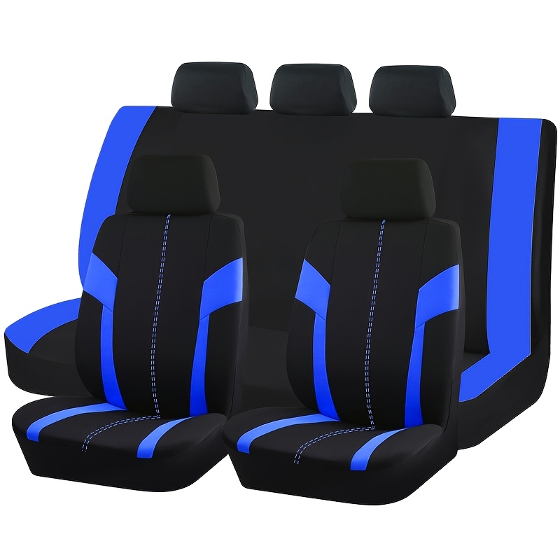 TEMU Car Seat Covers Universal Fit For Most Car Suv Truck Breathable Fabric Seat Covers For Car Accessories Interior Seat Cushion Full Set For 5 Seat