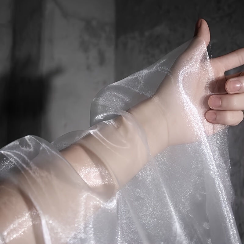 Sheer Fabric, Pearlescent Organza, Transparent And Shiny Polyester, Suitable For Wedding Dresses, Performance Costumes, Diy Crafts, And Decorations.