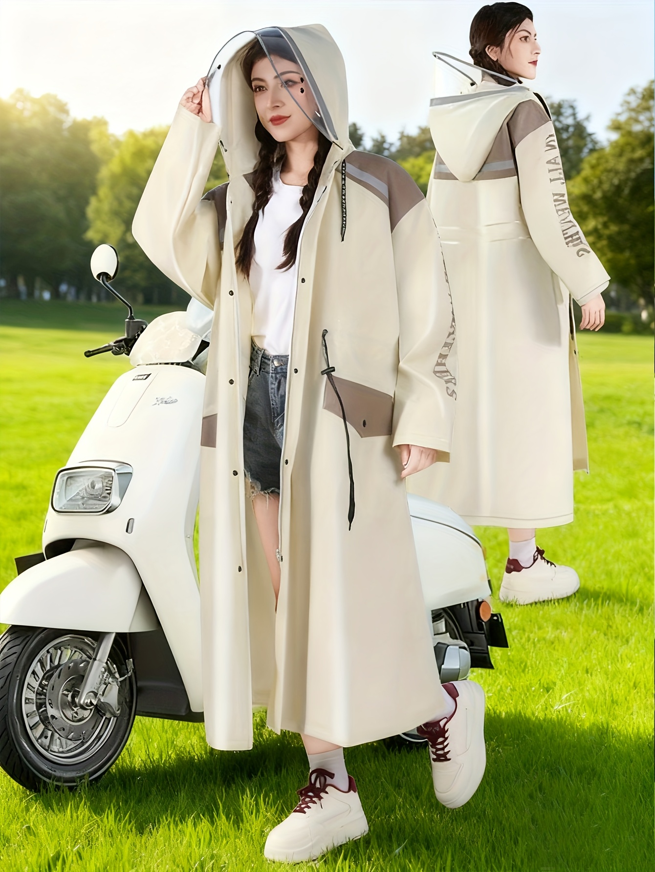 women raincoats sold on Temu Australia