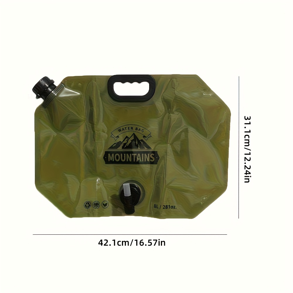 8L Travel Hydration Bladder with Valve and Foldable Storage