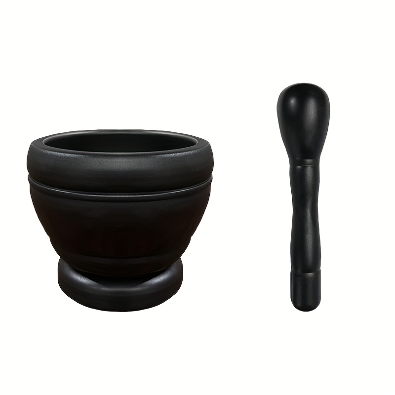 TEMU Large Pestle And Mortar Set Natural Spice & Crusher Grinder Durable Masher