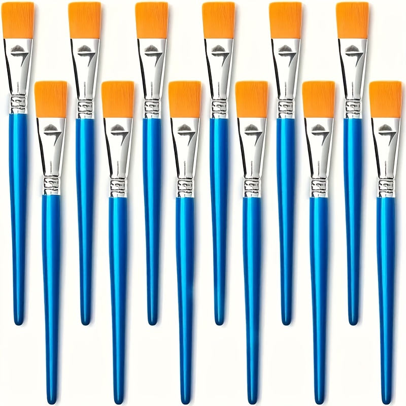 12pcs Paint Brush Set - Suitable For Oil Painting, Gouache, And Electronics Cleaning - Durable Art Tools