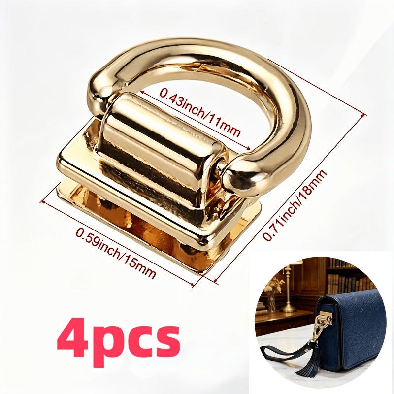 TEMU Cadena para billetera con anillo en D, cierre de metal, conector de bolso, modificaciones para bolso de , adiciones, manualidades para hacer