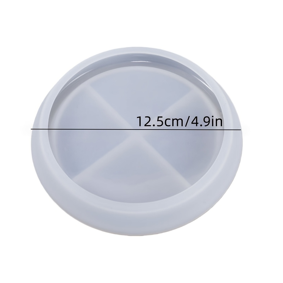 Diy Resin Mold Round Tray Epoxy Resin Mold, Round Glossy Dish Coaster Plaster Cement Mold, Simple Round Storage Tray Silicone Mold, Reusable, Easy Demolding