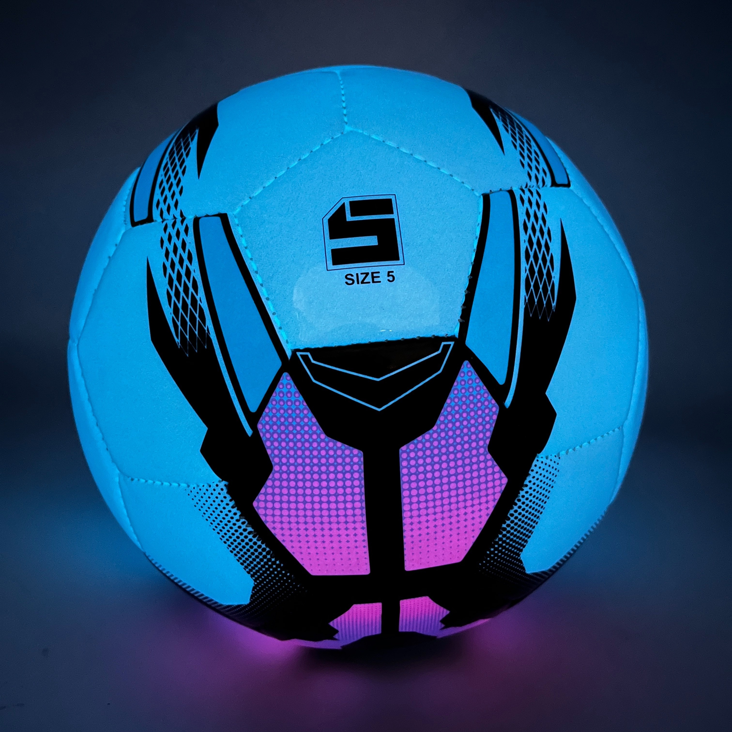 TEMU Standard Size 5 Luminous Football, Professional Pu Leather Soccer Ball, For Competition And Training