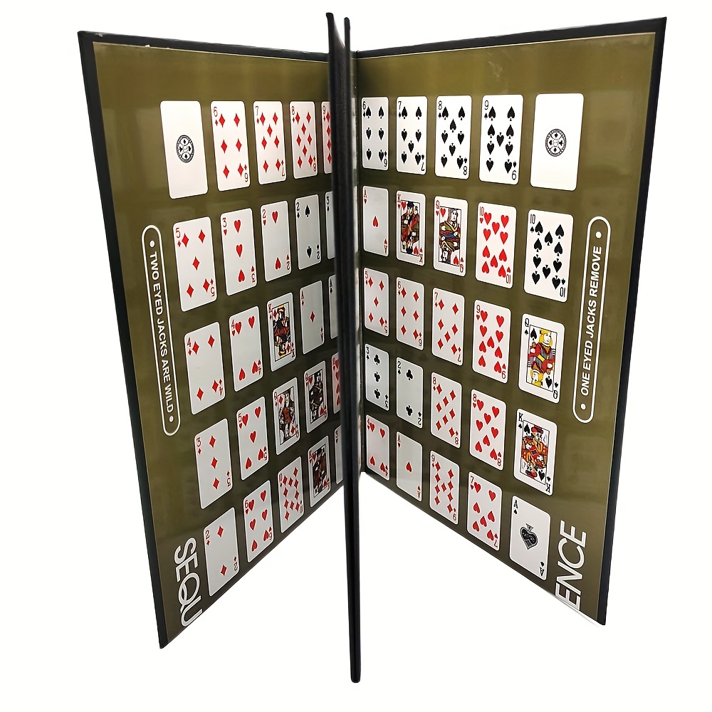 SEQUENCE Strategy Board Game - Card Stock Material, Includes Cards & Chips, Arabic Edition, 10.2x8x2.2 inches - Family Fun & Brain Challenge
