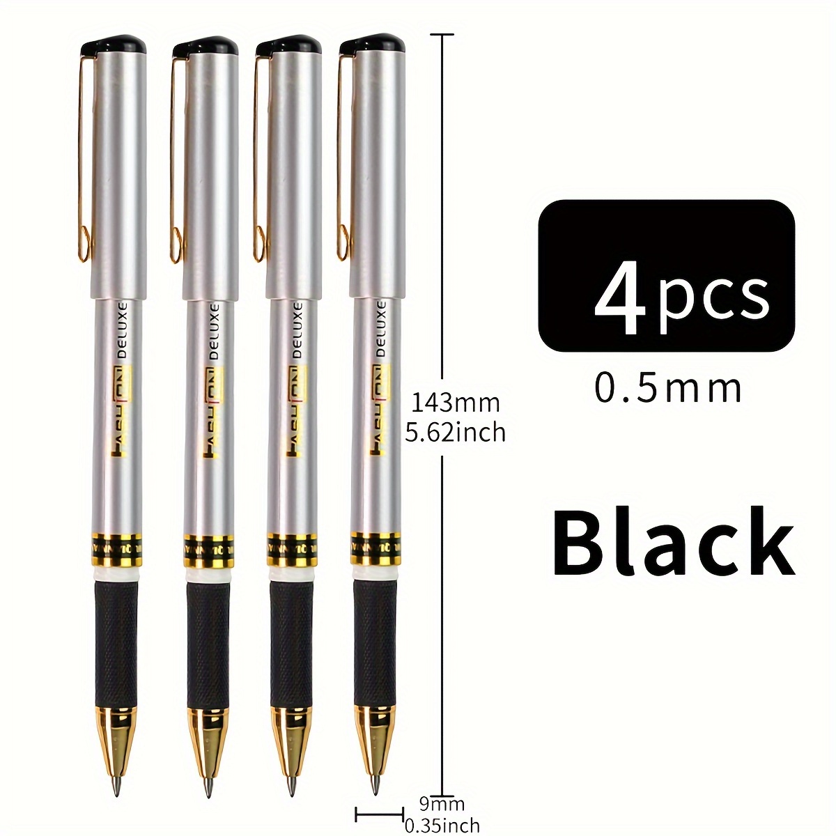 TEMU {wqn}4 /8 Blue/black/ Neutral Pens, 0.5 Mm Tip, Quick Drying, Smooth And Personalized Writing, Large Amount Of Ink, Hard Pen, Calligraphy Pen,