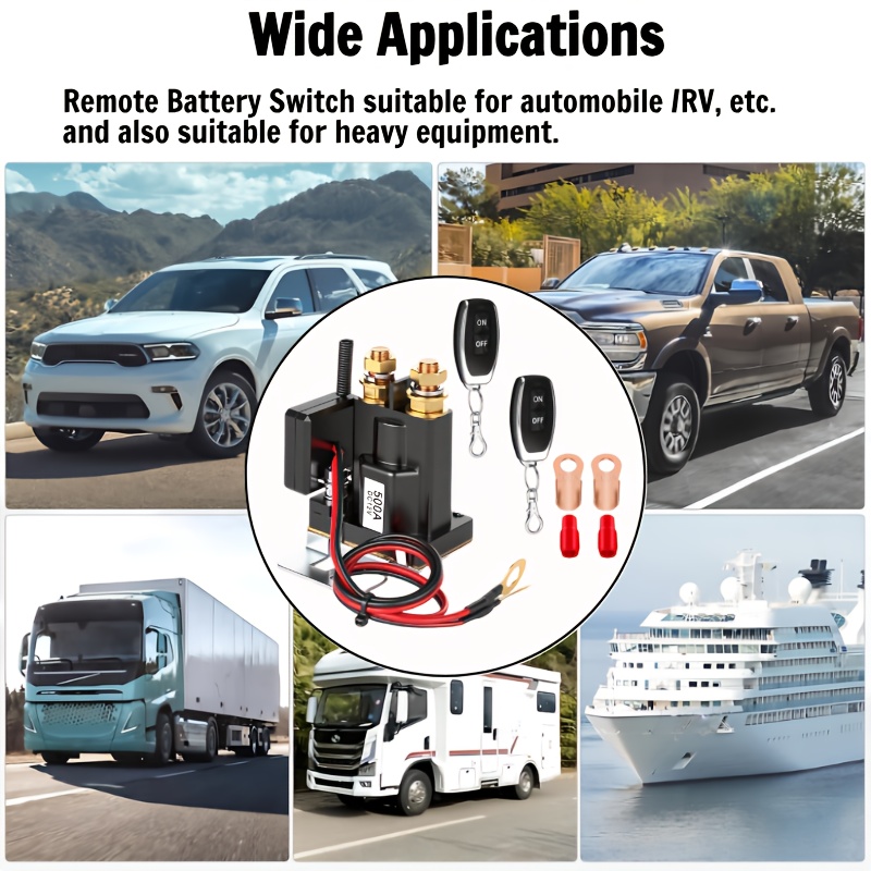 Image of 500a Car Battery Disconnect Switch, Remote Control Battery Power Switch, 12v Car Relay Battery Power Switch To Prevent Battery Depletion, Leakage, And Low Voltage