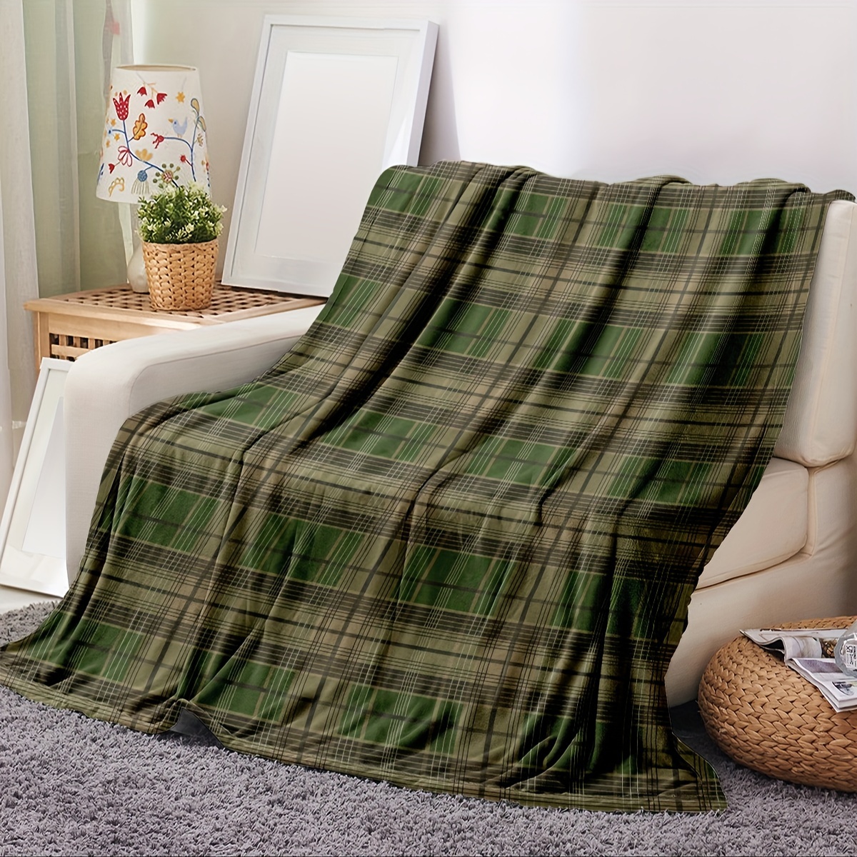 TEMU Indoor Outdoor Special Army Green Blanket, Sofa Cover, Gift For Comrades And Soldiers, Military Blanket, Soft And Blanket