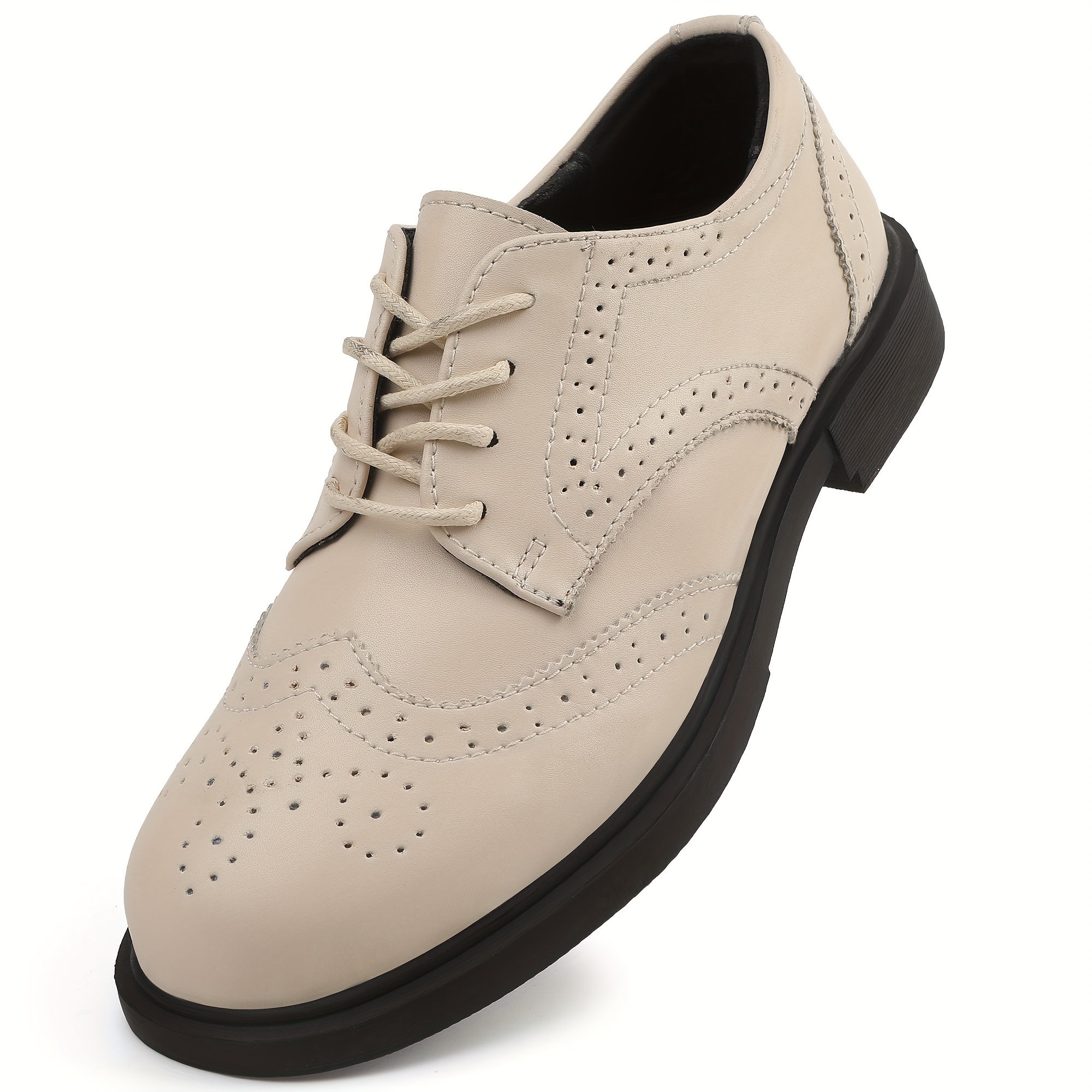 womens classic oxford lace business dress pointed thick - Temu