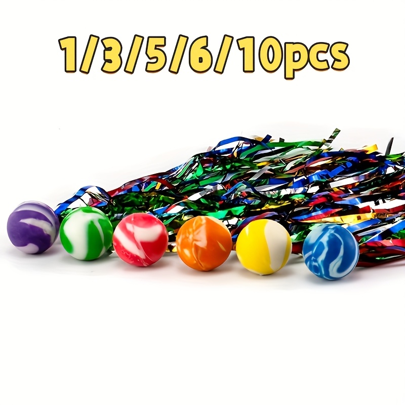 Colorful Streamer Pop Ball Fun Toy Parent Kid Interactive Surprise Gift