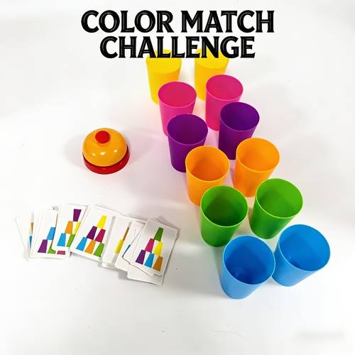 gedächtnis-stapelbecher-spiel, zuordnungs- stapelbecher, kinderspielzeug mit zugehörigen stapelnden bechern, wettbewerbsspielzeug mit stapelnden bechern, speed-stapelbecher-spielset mit glöckchen musterkarten, rasantes familienspielbrettspiel, lehrreiches wettbewerbsspiel zur förderung der