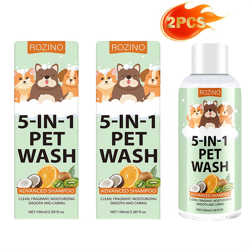 Image of 2pcs Pet Shampoo, Conditioner, Gently Cleanses, Leaves A Lasting Fragrance, Moisturizes, Smoothes, And Care Fur, Your Pet Soft, Fluffy Fur, Suitable For Cats And Dogs.