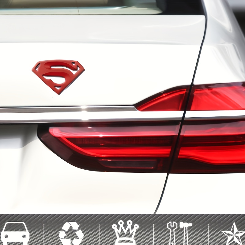 TEMU 1 Piece Of The Classic Superman Emblem From The League, Made Of Metal, Ideal For Decorating Cars, Motorcycles, Trucks, Luggage, Refrigerators, Notebooks, And Auto Parts