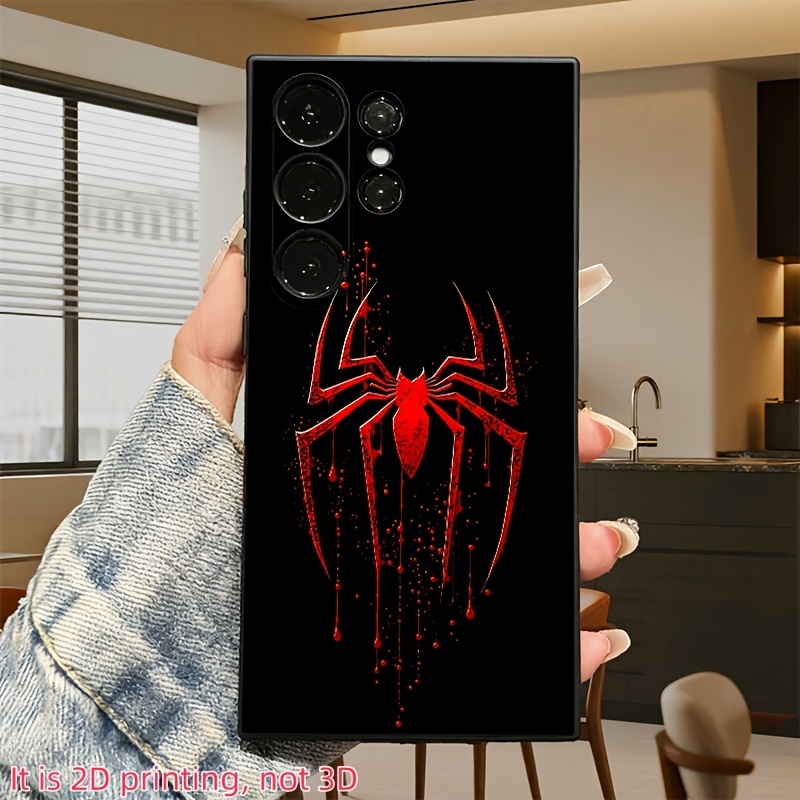 TEMU Phone Case: 2d Flat Licensed Warner (icon, Spider) Bleeding Phone Case, Suitable For S26 25 24 23 22 21 20 Edge Fe & A54 15 25 35 55 16 26 36 56