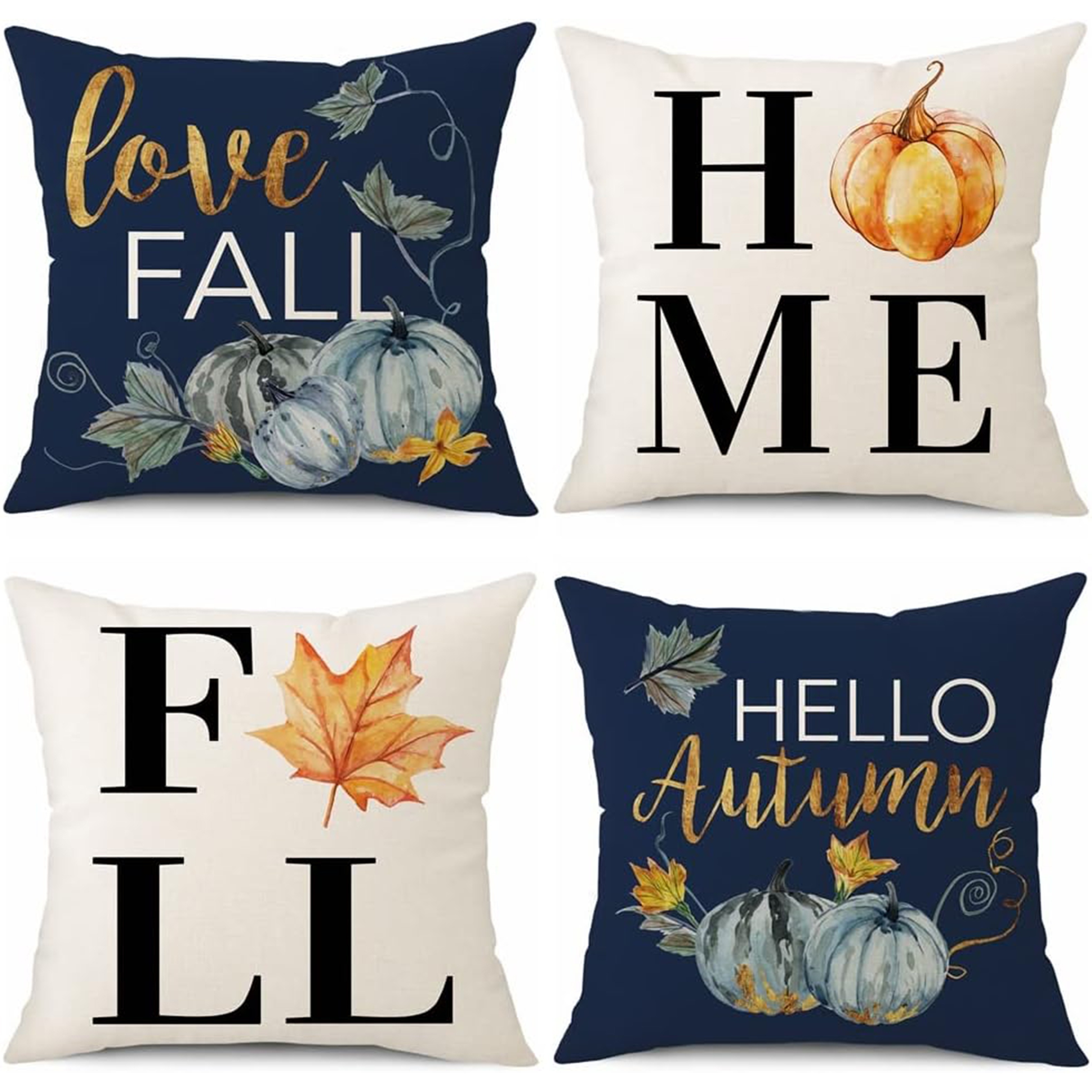 

4pcs, Fall , Fall Decorative Cushion For Sofa Decor, 16x16, 18 X 18, , ,