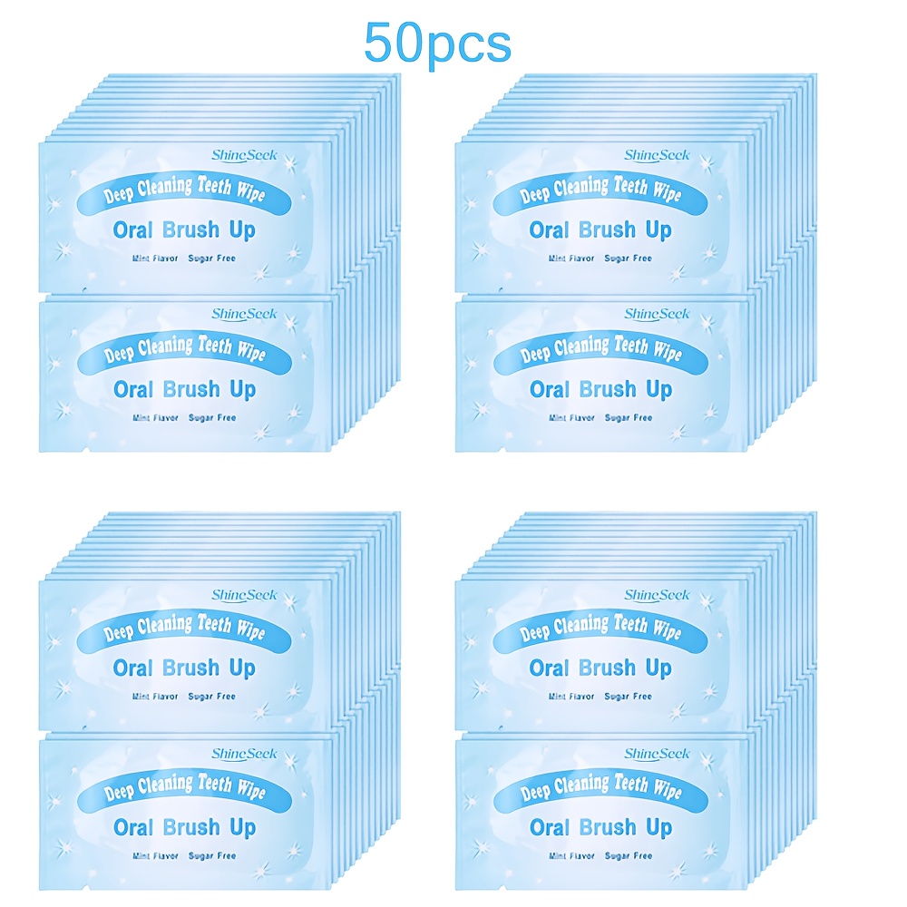 Image of 50pcs Cleaning Face Brushes Finger Sleeve Dental Scrubber Cleaning Towel Finger Sleeve Convenient To Use And Carry, Suitable For Use After , Avoiding Embarrassment Of Food On Teeth