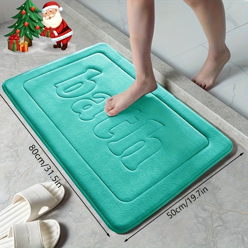 Luxury Memory Foam Bath Mat | Ultra Soft, Thick 25d, Non-slip, Machine Washable, Quick-dry Polyester Bathroom Rug For Living Room, Kitchen, Laundry Room, Bedroom