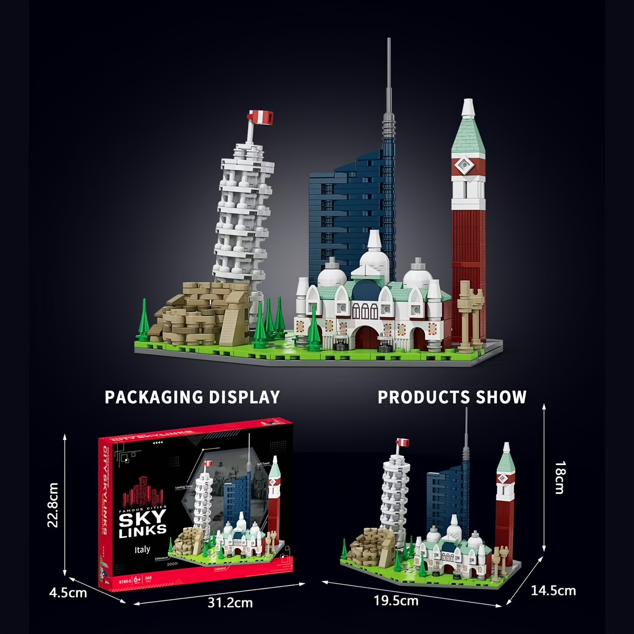 World City Skyline Building Block Model