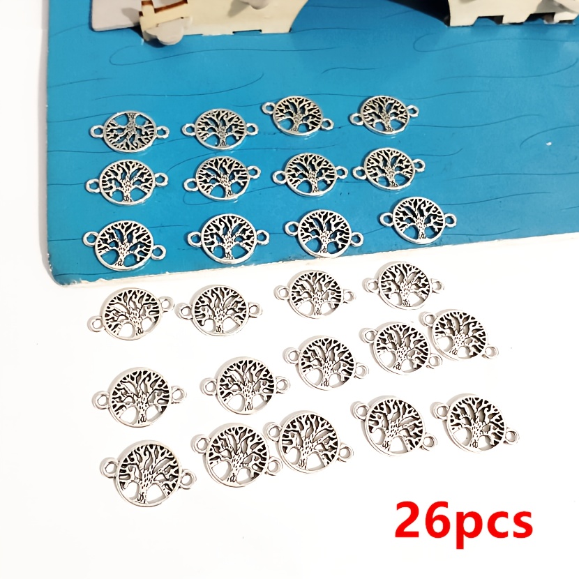 26pcs Of Tree Pendants For Jewelry Making Handmade Necklace Earrings Additions