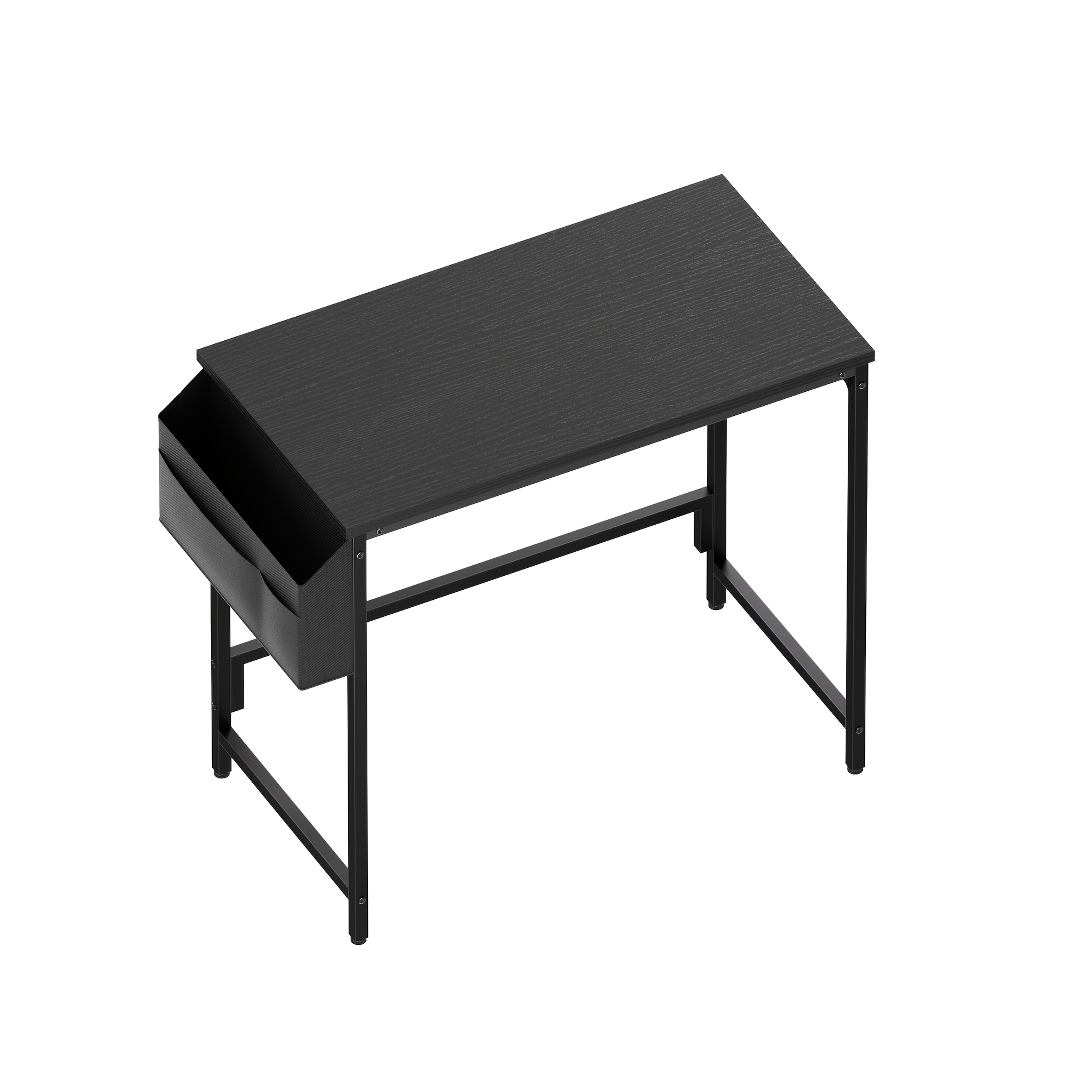 Desk, Computer Desk, Small Table, 100 X 48 X 72 Cm/40x19x28in, Office Table With Storage Bag, Pc Table For Office, Study, Bedroom, Metal Frame, Modern Easy