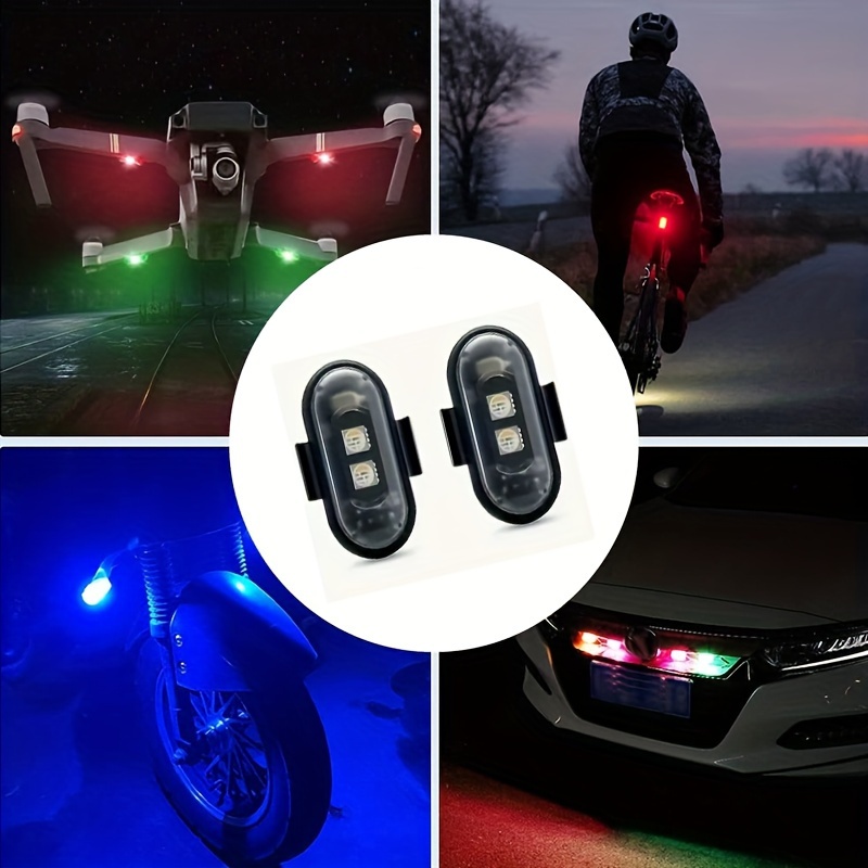 

2/4/6pc, With Remote Control Rgb Color Warning Light. Suitable For Safe Small Aircraft, Cars, Camping. Night Walking. Holiday Party