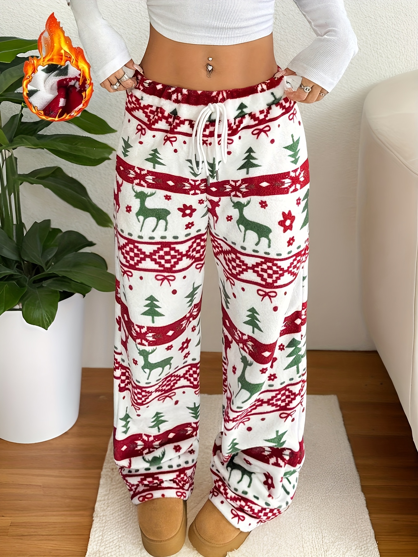Pantalon De Pyjama De Noël Pour Femme - Pantalon Long D'hiver