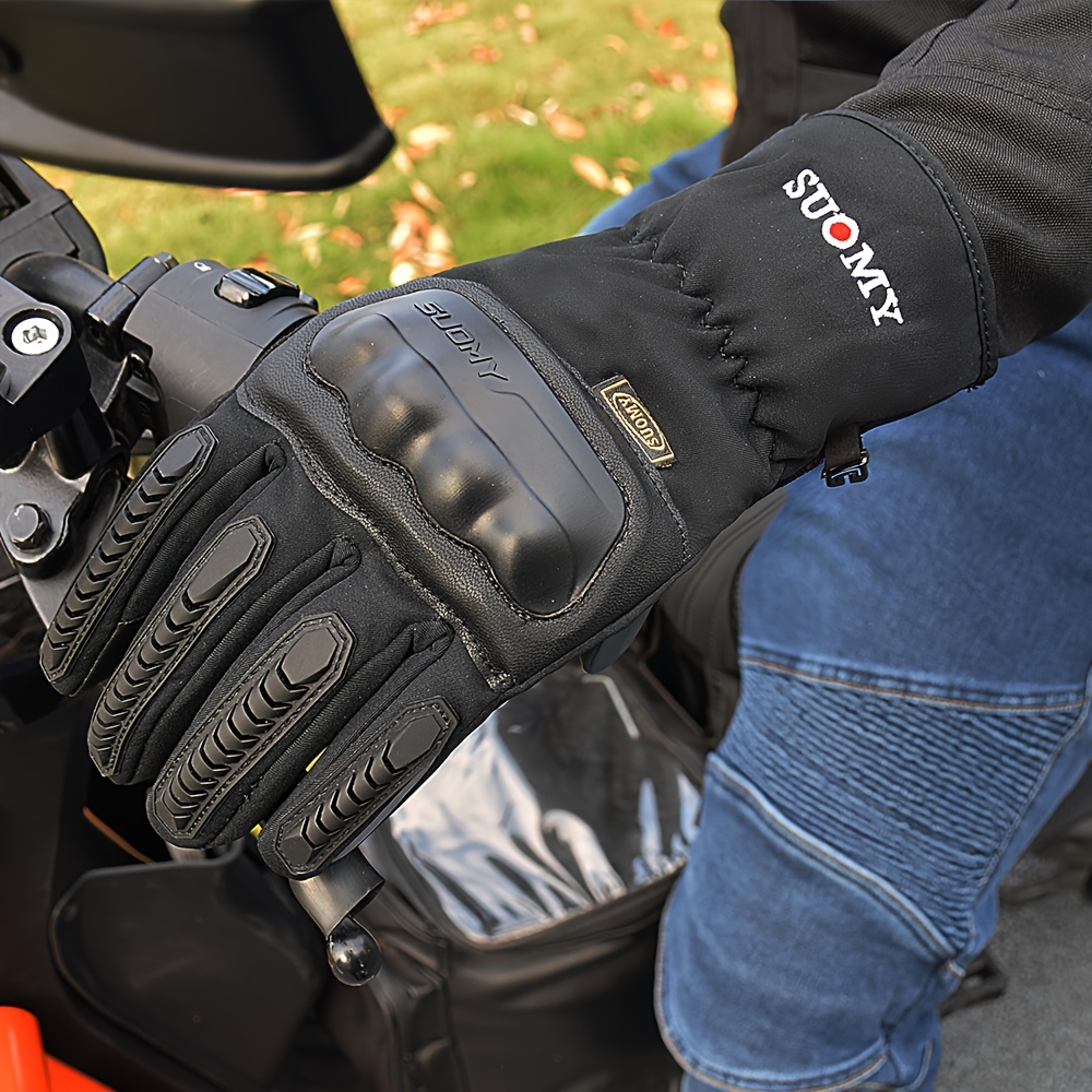 

Suomy Touchscreen-compatible Motorcycle Gloves - Windproof, Waterproof, Warm For Winter Riding, Black, Sizes M-xxl, Suomy