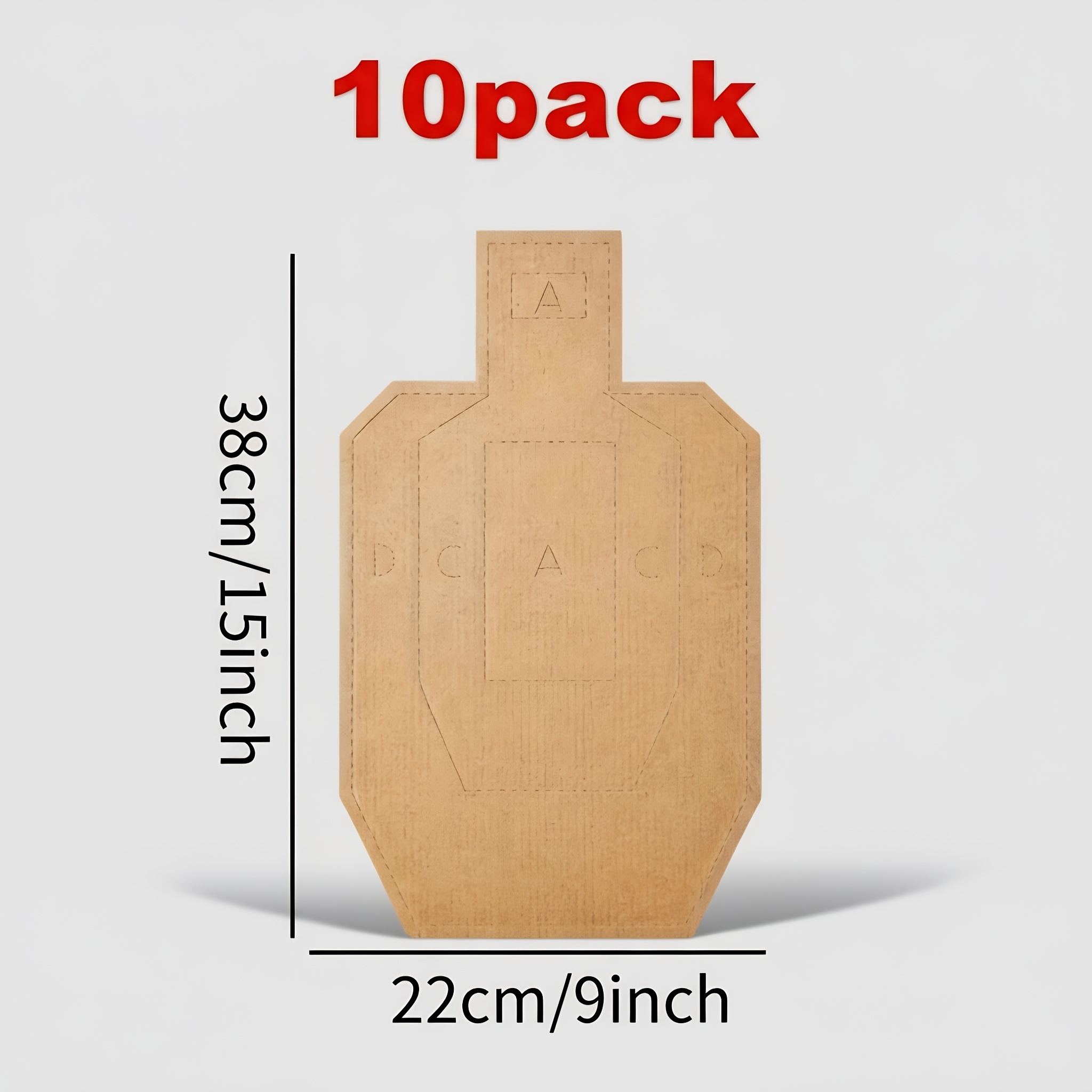 E-shop 10 Stück /IPSC/ Mini Silhouette Papierzielscheiben 38X23Cm Tragbare Schießübungen für Wettbewerb und Training
