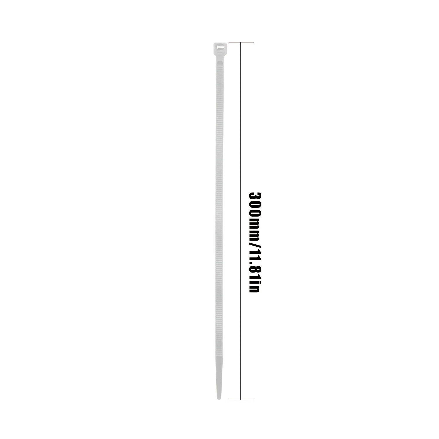 Image of 100pcs White Cable Ties, High-quality Plastic Ties With Tensile Strength Of 22.68kg, Self-locking Nylon White Ties For Indoor And Outdoor Use, 4 Inch/6 Inch/8 Inch/10 Inch/12 Inch