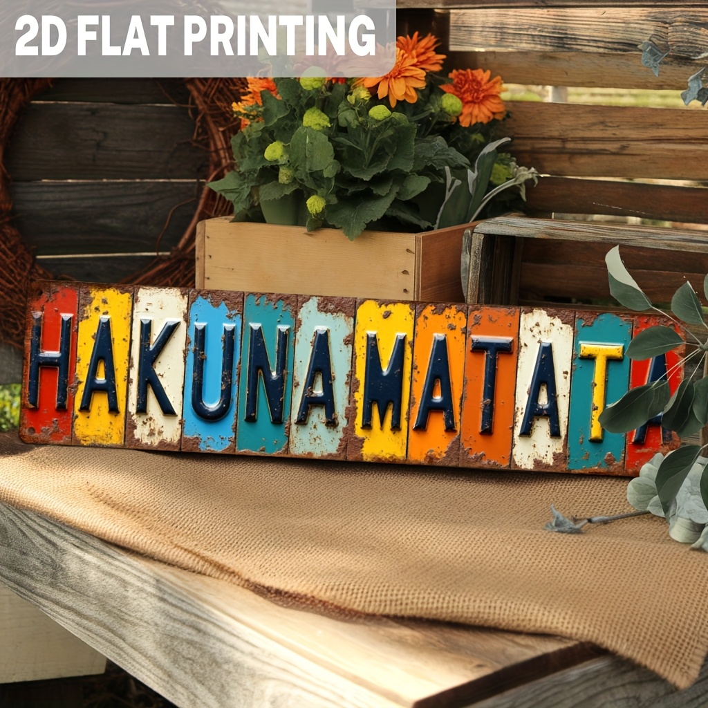 TEMU 2d Flat - - 2d Plane, 1pc, Vintage Metal Sign For Wall Hanging, Suitable For Living Room, Bedroom, Office, Porch Home Decoration, Decorative
