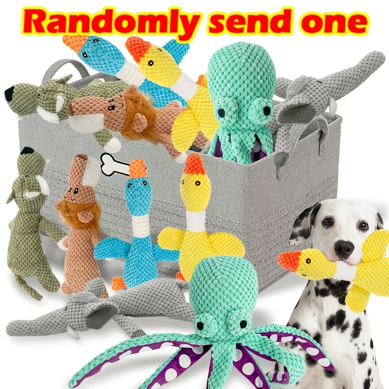 TEMU 1pc Random Color Toy And Dog Vocalization Toys, Of Durable Plush Toys Suitable For Dogs Of All, Including The Classic Pineapple Plush Octopus,
