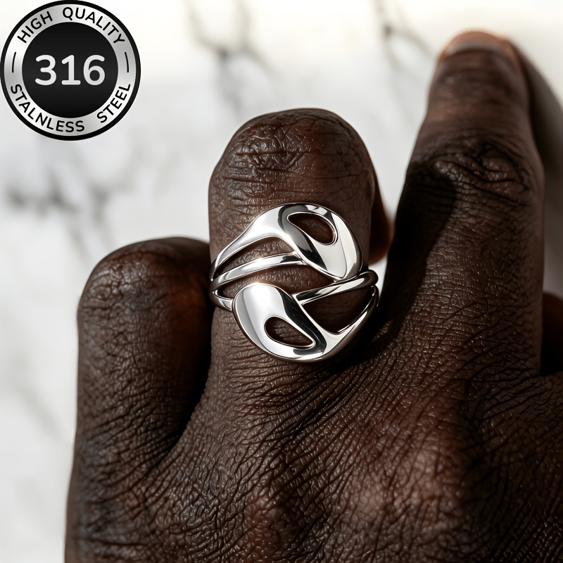 Women's Hypoallergenic Stainless Steel Adjustable Open Ring