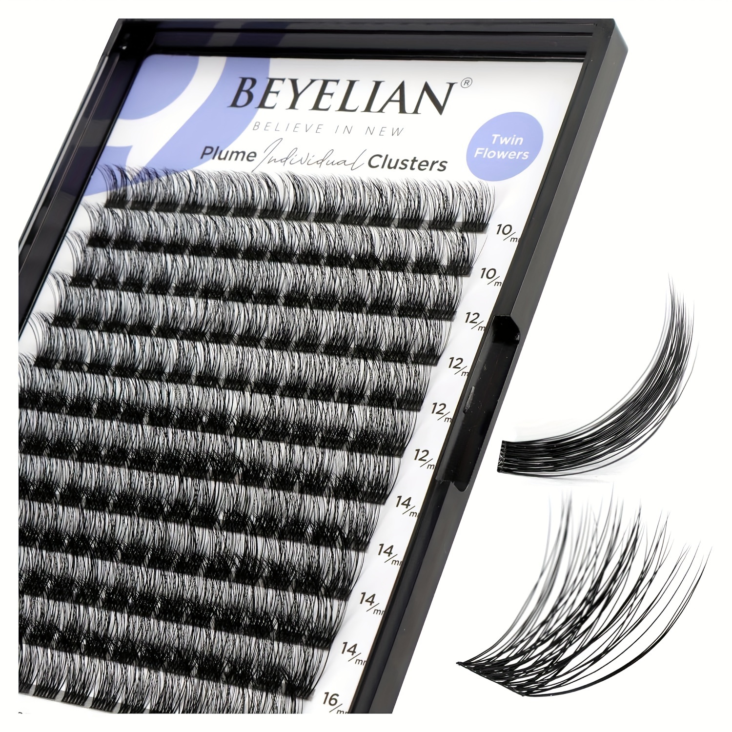 

Beyelian 12rows/box Superfine Band Diy Eyelash Extensions At Home 168clusters Large Capacity