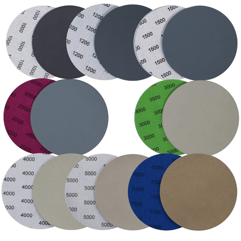 TEMU 32pcs 5-inch Non-hole #1000-#7000 Wet Dry Sandpaper 1000 1200 1500 2000 3000 4000 5000 7000 Grit For Random Orbital Sander #1000-#7000 4pcs Each
