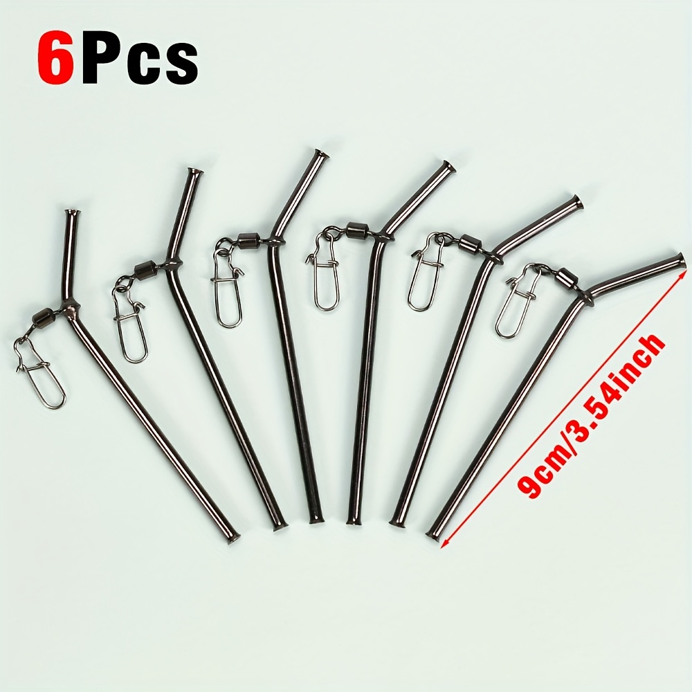 TEMU 6pcs 7cm/9cm/12cm Small Style Brass Tube Fishing Tackle Anti Fishing Balance Connector Carp Fish Accessories
