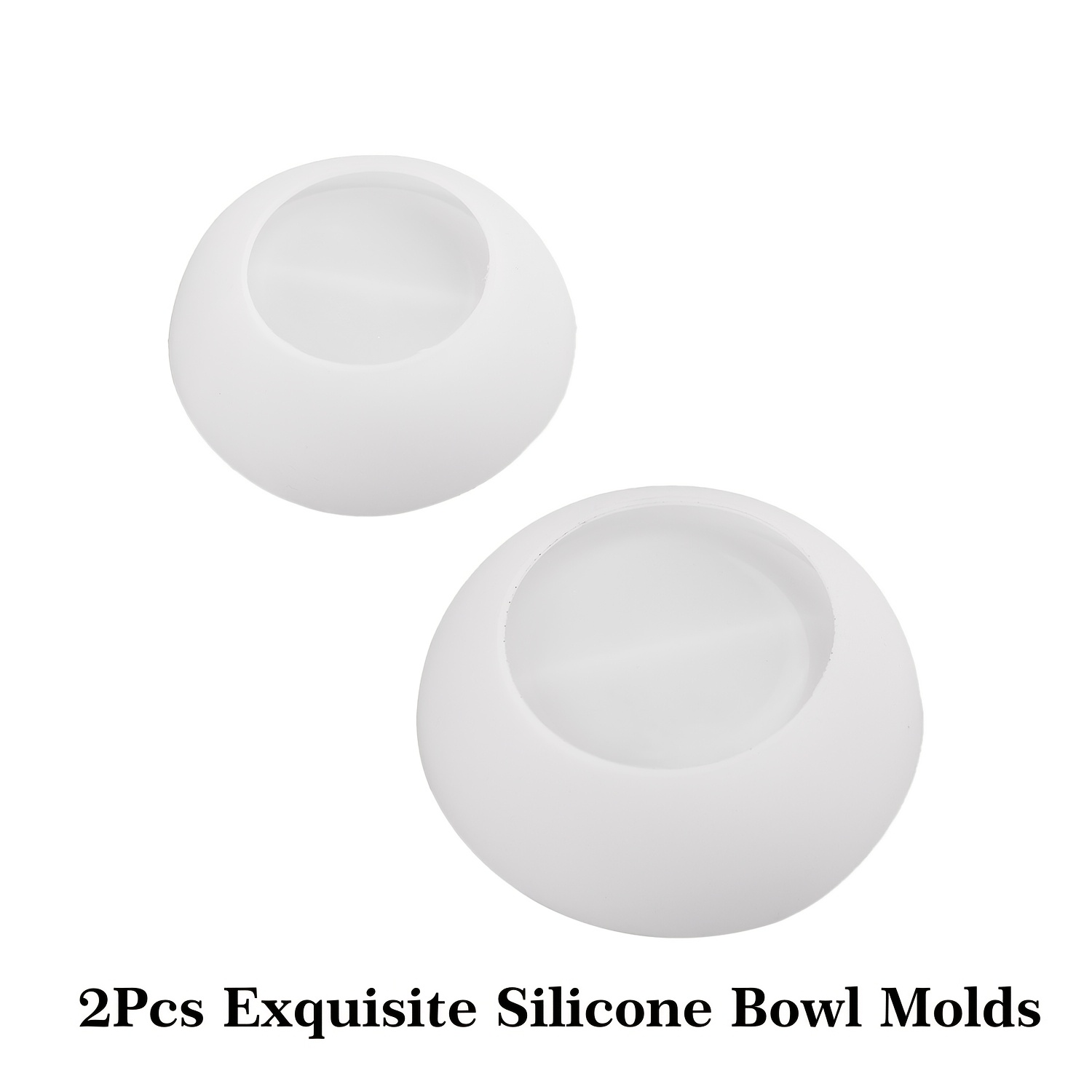 TEMU Set Of 2 Irregular-sized Silicone Molds For Storage Bowls, Clay Bowls. Suitable For Diy Projects Like Smooth Plaster Bowls, Resin Storage Bowls,