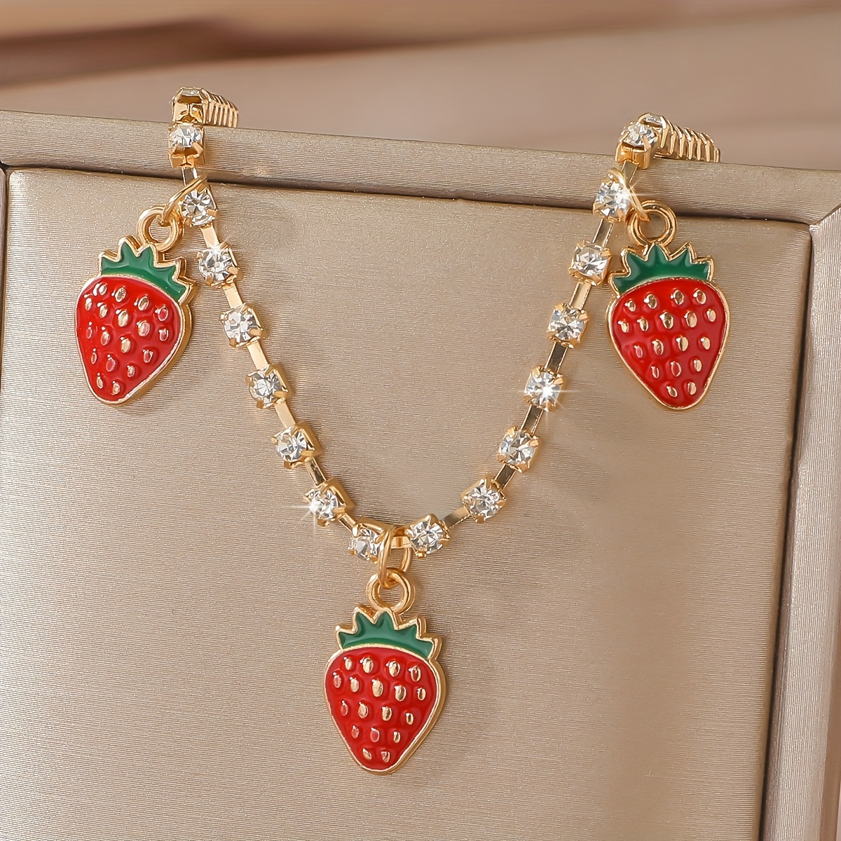 Women's Shiny Fruit Pendant Anklet, Beach Vacation Style