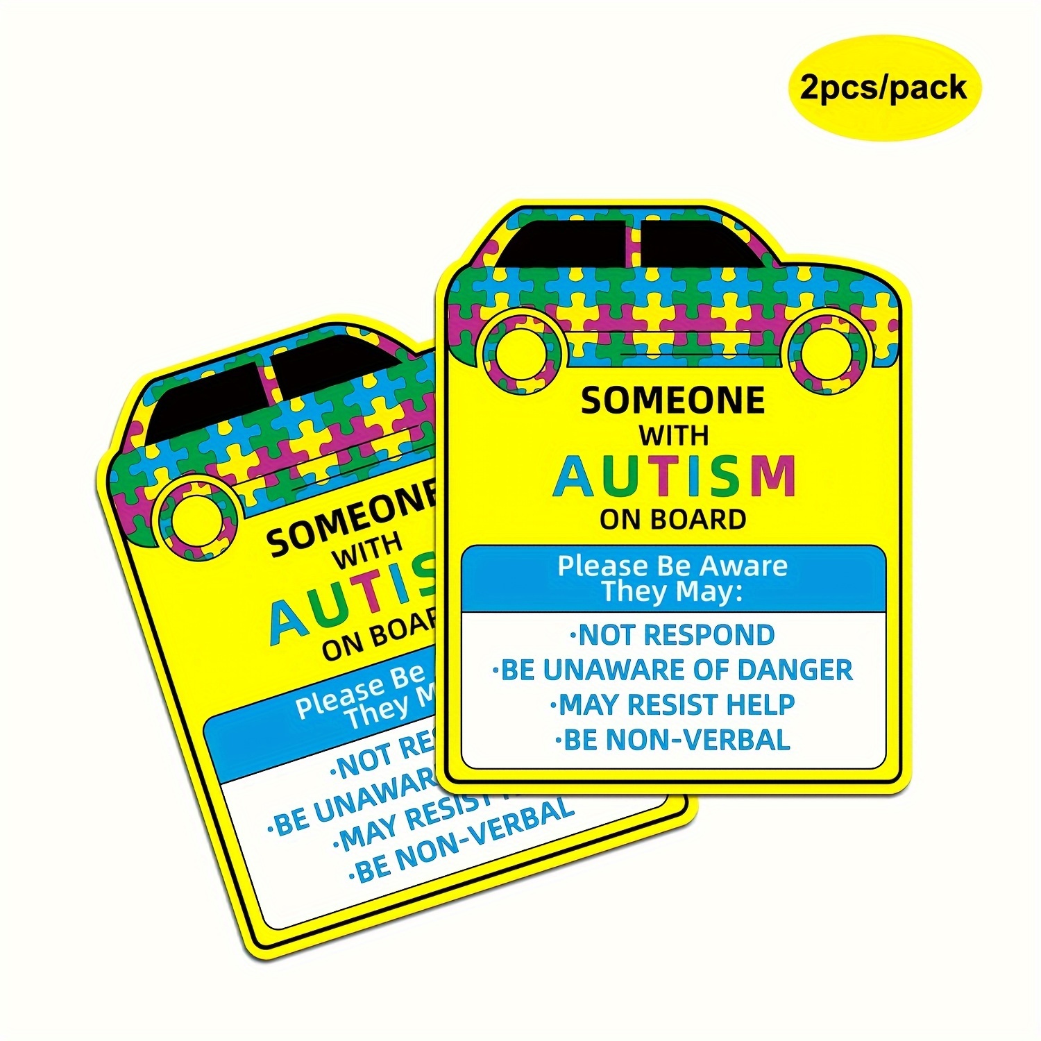 

2- Autism , Pvc , English Labels For Car , , And - , Sun- Decals