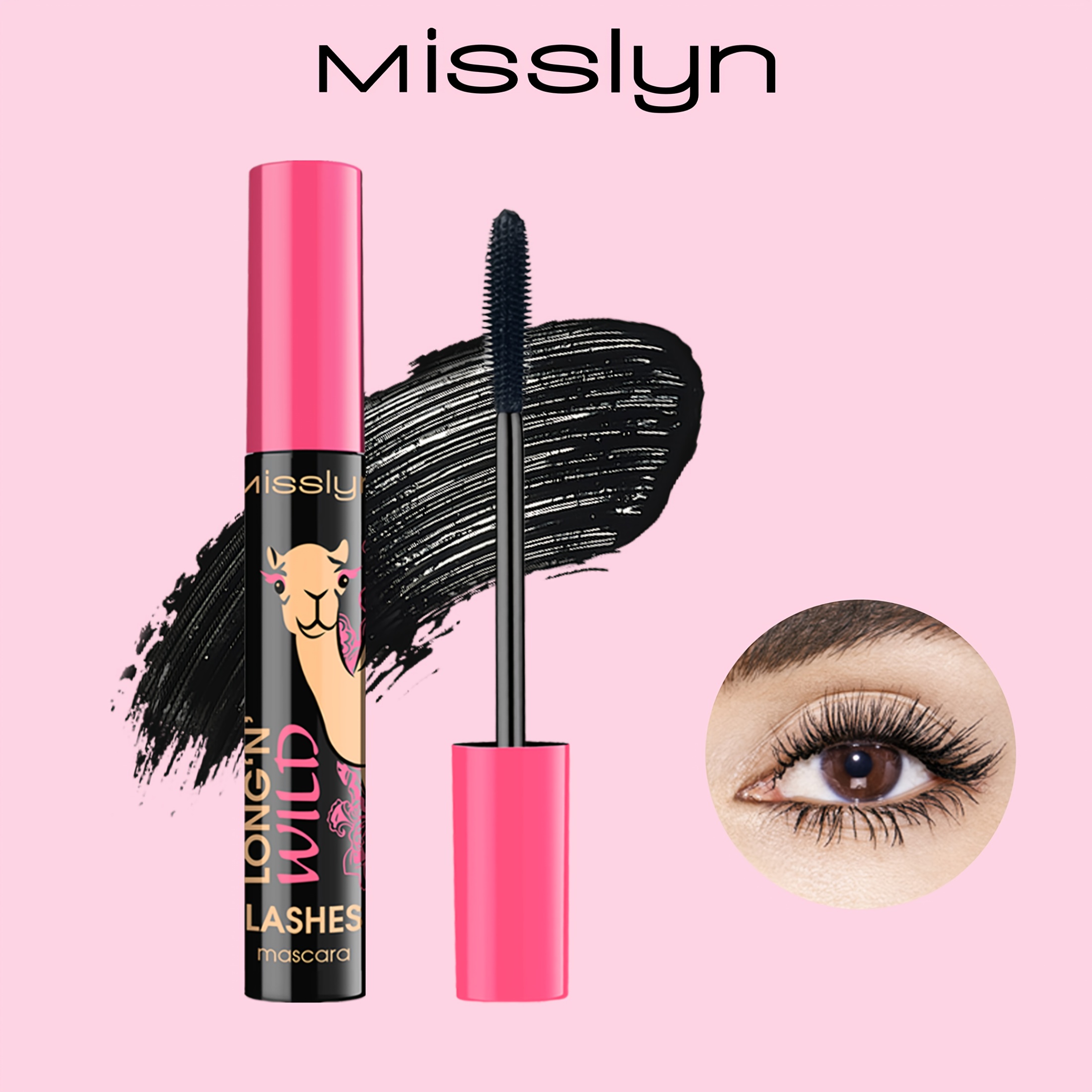 1pc   Long N Wild Mascara -   Black, Waterproof &  , Buildable Volume & Length, Creamy  -Free Formula for   Curls, Vegan &,   Natural to Dramatic Looks, All Light Beige Types, Plant-Based Squalane, Beauty Product, Sleek  ,   Ingredients, Mascara, High Quality Mascara, Mascara For Volume And Length, Good Quality Mascara, Makeup Product, Make Up