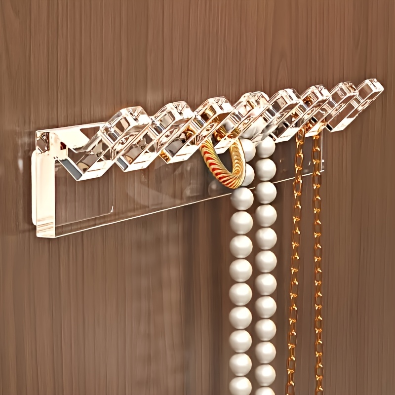 9pcs Wall-Mounted Storage Rack for Jewelry Organization